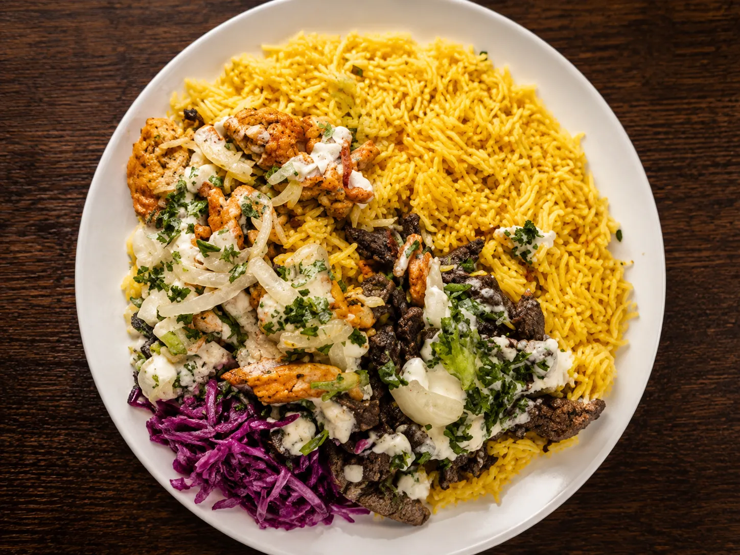Mix Platter at King's Restaurant - mixed chicken and beef shawarma platter